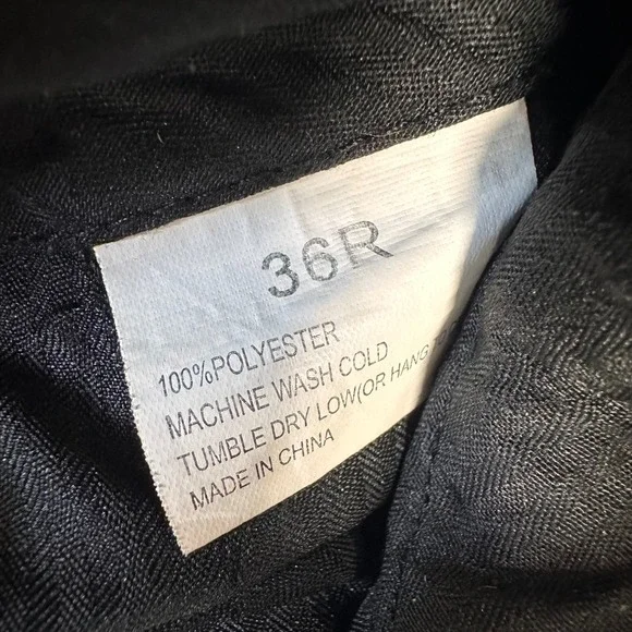 Men's‎ Dress Pants Size 36R Black Office Career Casual trouser - Picture 5 of 7